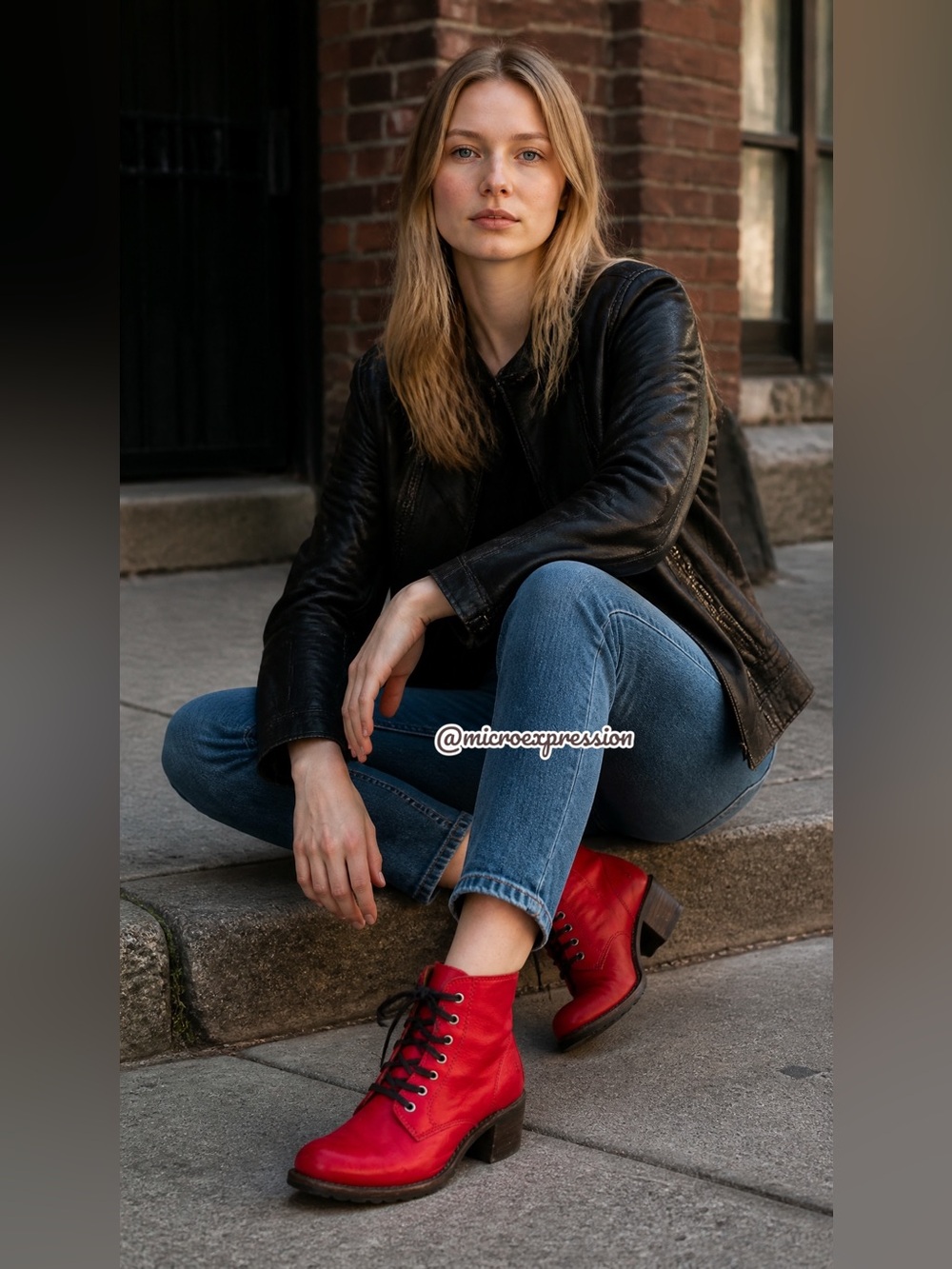 RARE Frye Sabrina 6G LaceUp Red Retro Combat Boots - Picture 5 of 15